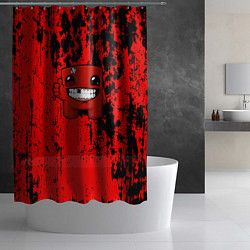 Шторка для душа Super Meat Boy краски, цвет: 3D-принт — фото 2