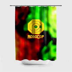 Шторка для душа Робот полицейский flame, цвет: 3D-принт