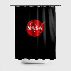 Шторка для душа NASA redlogo space usa, цвет: 3D-принт