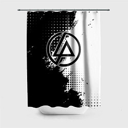 Шторка для ванной Linkin park - черно-белая абстракция