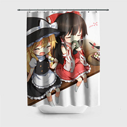 Шторка для душа Touhou Project Reimu and Marisa chibi, цвет: 3D-принт