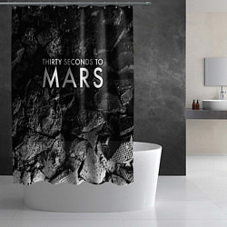 Шторка для душа Thirty Seconds to Mars black graphite, цвет: 3D-принт — фото 2