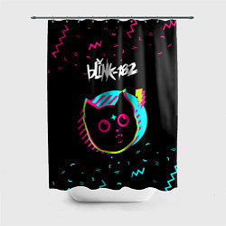 Шторка для душа Blink 182 - rock star cat, цвет: 3D-принт