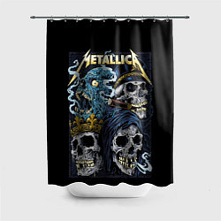 Шторка для душа Metallica - skulls, цвет: 3D-принт