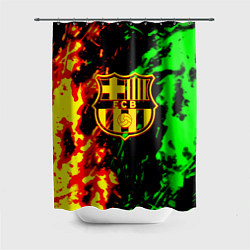 Шторка для душа Barcelona огненное лого, цвет: 3D-принт