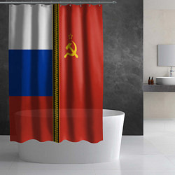 Шторка для душа Россия и СССР, цвет: 3D-принт — фото 2