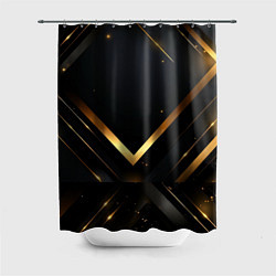 Шторка для ванной Gold luxury black abstract