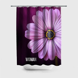 Шторка для душа Фиолетовый цветок - WOMAN, цвет: 3D-принт