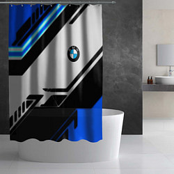 Шторка для душа BMW спортивная геометрия, цвет: 3D-принт — фото 2