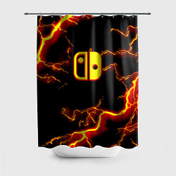 Шторка для душа Нинтендо шторм огненоое лого, цвет: 3D-принт