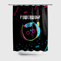 Шторка для душа Powerwolf - rock star cat, цвет: 3D-принт