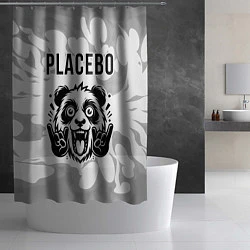 Шторка для душа Placebo рок панда на светлом фоне, цвет: 3D-принт — фото 2