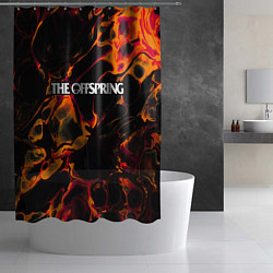 Шторка для душа The Offspring red lava, цвет: 3D-принт — фото 2