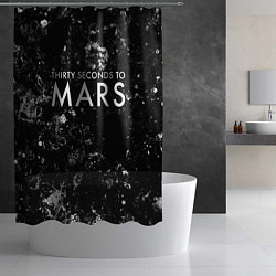 Шторка для душа Thirty Seconds to Mars black ice, цвет: 3D-принт — фото 2