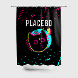 Шторка для душа Placebo - rock star cat, цвет: 3D-принт