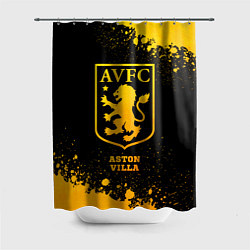 Шторка для душа Aston Villa - gold gradient, цвет: 3D-принт