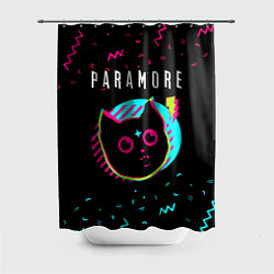 Шторка для душа Paramore - rock star cat, цвет: 3D-принт