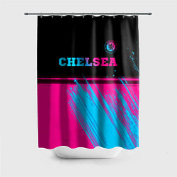 Шторка для ванной Chelsea - neon gradient посередине