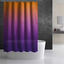 Шторка для душа Градиент оранжево-фиолетовый, цвет: 3D-принт — фото 2