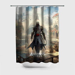 Шторка для душа Assassins creed большой город, цвет: 3D-принт