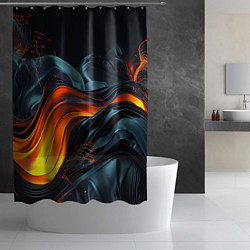 Шторка для душа Волнистая темная материя, цвет: 3D-принт — фото 2