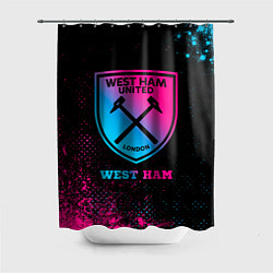 Шторка для душа West Ham - neon gradient, цвет: 3D-принт