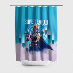 Шторка для душа Helldivers 2: Super Earth, цвет: 3D-принт