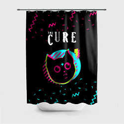 Шторка для душа The Cure - rock star cat, цвет: 3D-принт