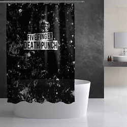 Шторка для душа Five Finger Death Punch black ice, цвет: 3D-принт — фото 2
