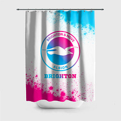 Шторка для душа Brighton neon gradient style, цвет: 3D-принт