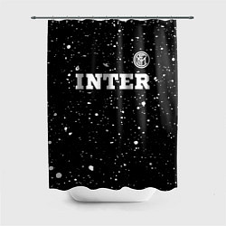 Шторка для душа Inter sport на темном фоне посередине, цвет: 3D-принт