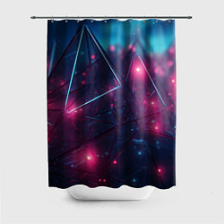 Шторка для душа Конструкция с ярким свечением, цвет: 3D-принт