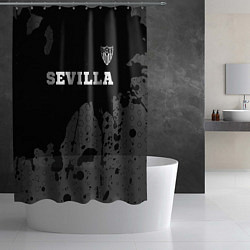 Шторка для душа Sevilla sport на темном фоне посередине, цвет: 3D-принт — фото 2