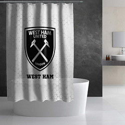 Шторка для душа West Ham sport на светлом фоне, цвет: 3D-принт — фото 2