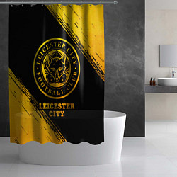 Шторка для душа Leicester City - gold gradient, цвет: 3D-принт — фото 2