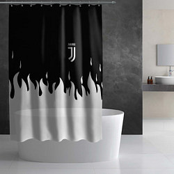 Шторка для душа Juventus fire, цвет: 3D-принт — фото 2