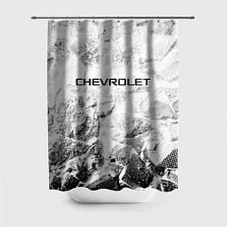 Шторка для душа Chevrolet white graphite, цвет: 3D-принт