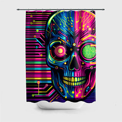 Шторка для душа Pop art skull - ai art, цвет: 3D-принт