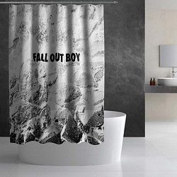 Шторка для душа Fall Out Boy white graphite, цвет: 3D-принт — фото 2