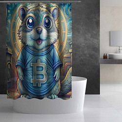 Шторка для душа Хомяк и цифровые активы, цвет: 3D-принт — фото 2