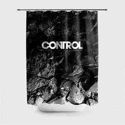 Шторка для душа Control black graphite, цвет: 3D-принт