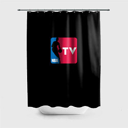 Шторка для душа NBA tv logo, цвет: 3D-принт