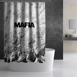 Шторка для душа Mafia white graphite, цвет: 3D-принт — фото 2