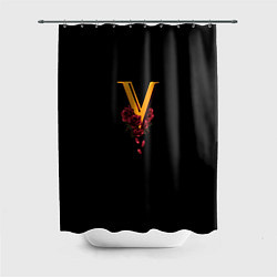 Шторка для душа Valentinos logo Cyberpunk, цвет: 3D-принт