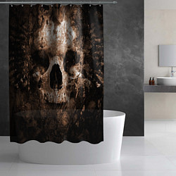 Шторка для душа Wood skull, цвет: 3D-принт — фото 2