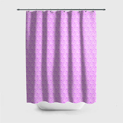 Шторка для душа Розовый паттерн розовые бантики, цвет: 3D-принт