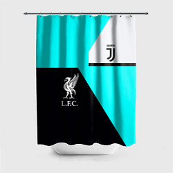 Шторка для душа Juventus x Liverpool geometry, цвет: 3D-принт