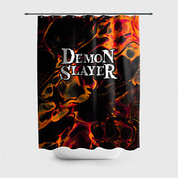 Шторка для душа Demon Slayer red lava, цвет: 3D-принт