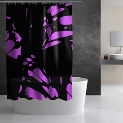 Шторка для душа Фиолетовая абстракция, цвет: 3D-принт — фото 2
