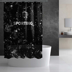 Шторка для душа Sporting black ice, цвет: 3D-принт — фото 2